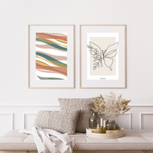 Simple lines sommerfugl stor - Plakat