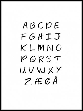 Alphabet poster - with ÆØÅ