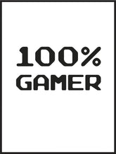 100% Gamer - Plakat (hvid)