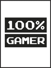 100% Gamer - Plakat (sort)