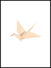 Origami bird poster