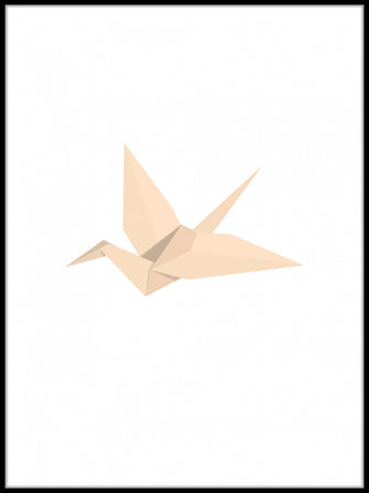 Origami fugl - Plakat