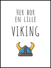 Her bor en lille viking - Plakat