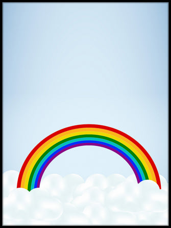 Rainbow in the cloud poster