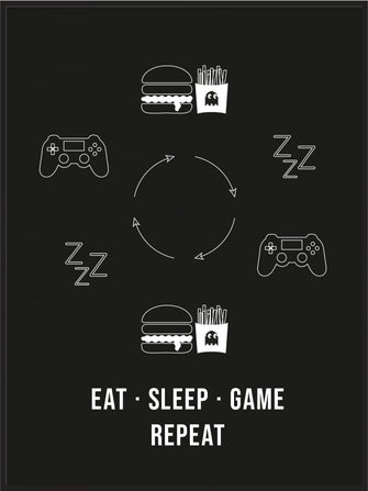 Eat Sleep Repeat (black)