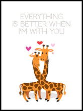 Giraffe poster - Better with You