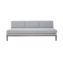 Settle Sofa, light gray with smoked oak