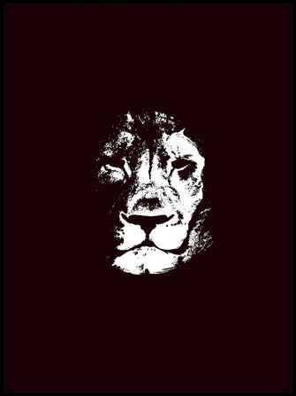 Lion in shadow poster