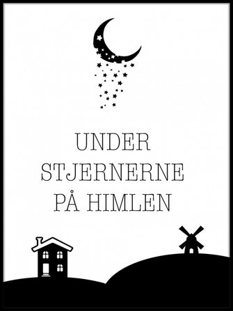 Under the stars in the sky poster