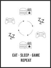 Eat Sleep Repeat (hvid)
