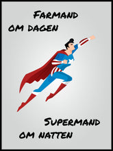 Farmman vs Superman - superhero poster