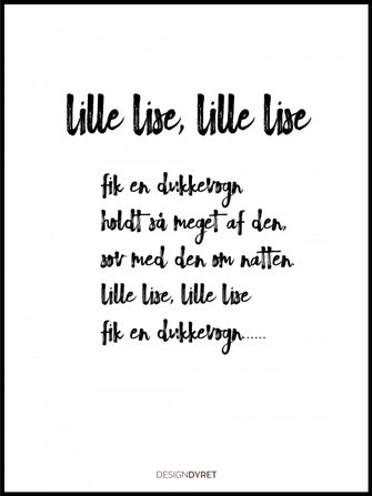Little Lise lullaby quote poster
