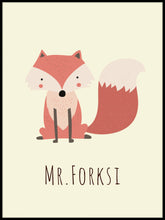 Fox Children's Poster - Mr Forksi