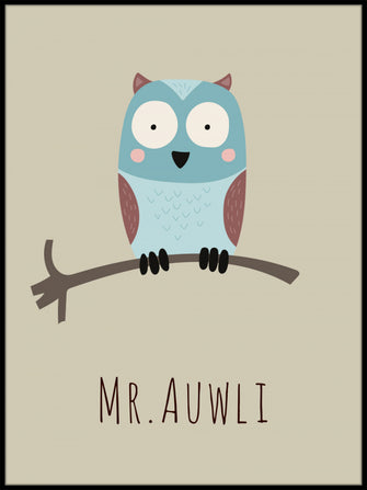 Owl Children's poster - Mr Auwli