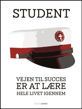 Student Plakat - Rød - Vejen til Succes