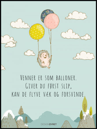 Venner er som balloner - Plakat